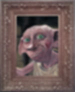 Dobby original oil painting by Robin Springett inspired by Harry Potter