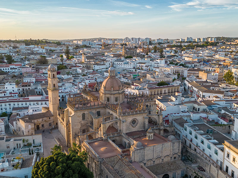 Vista de Jerez de la Frontera y su Catedral