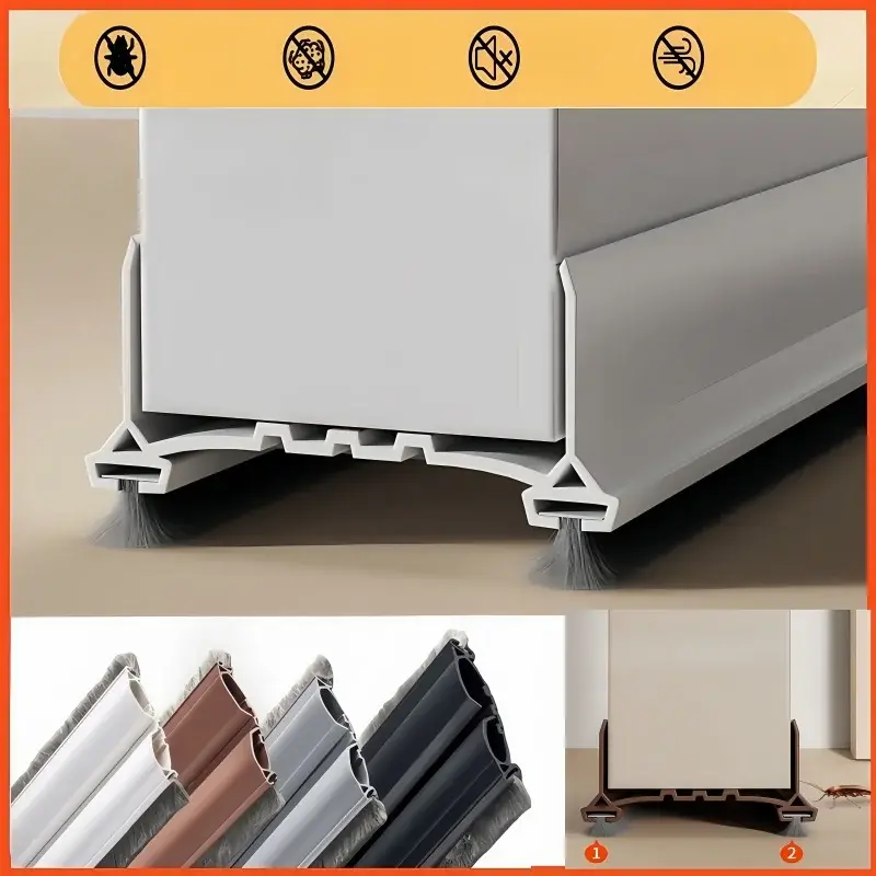 Household Door Bottom Seal Strip 97cm Door Draft Stopper Strip Felt Protector Du