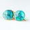 Thumbnail: 14K Gold Turquoise Earrings