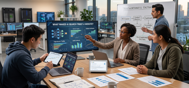 What Makes AI Search Trust a Website?