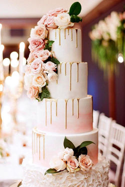 expert wedding flower cake