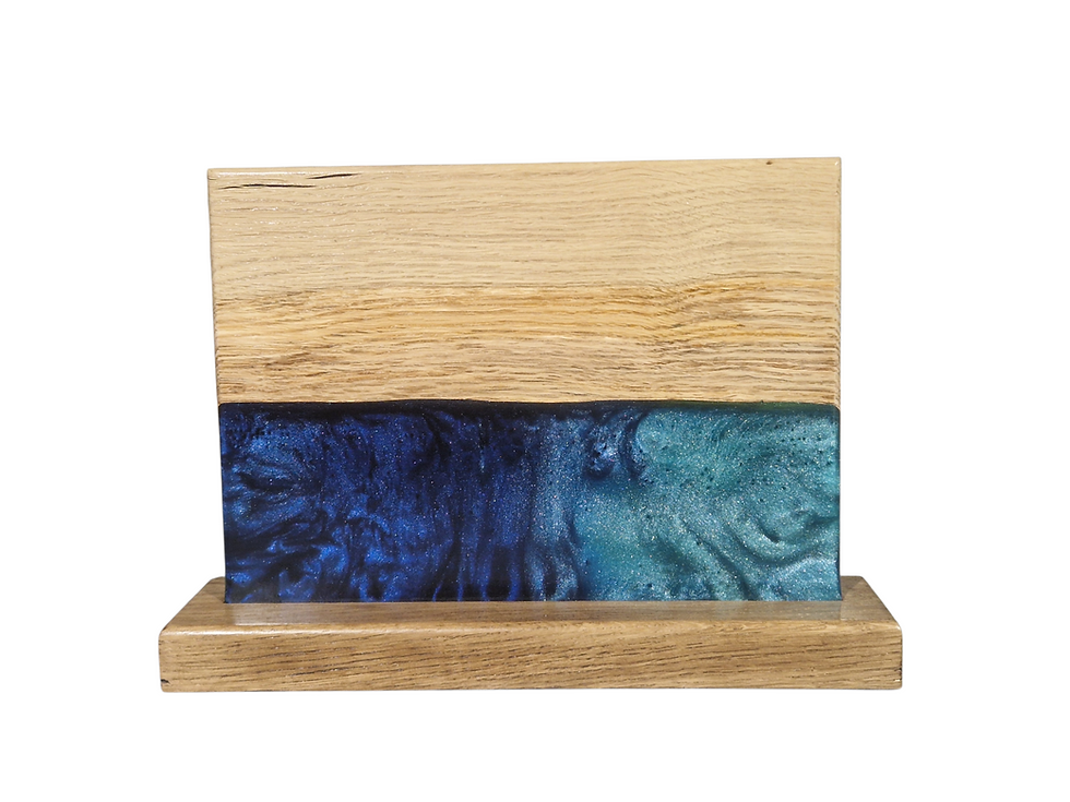 Miniature : Porte couteaux en bois et résine Epoxy