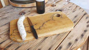 Planche à découper ou de présentation en chêne électrifié