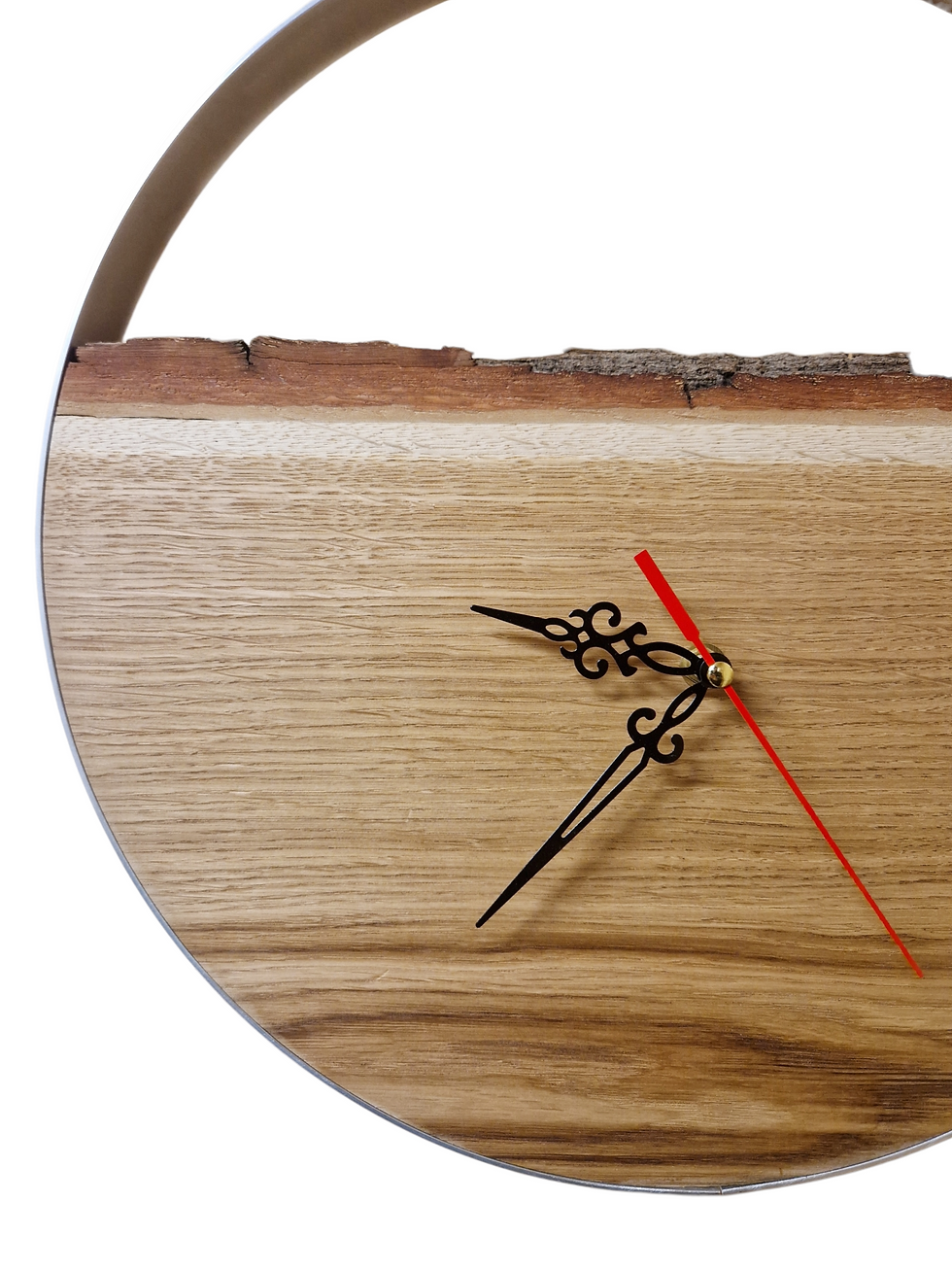 Miniature : Horloge bois et métal