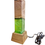 Miniature : Lampe bois et  résine Epoxy verte