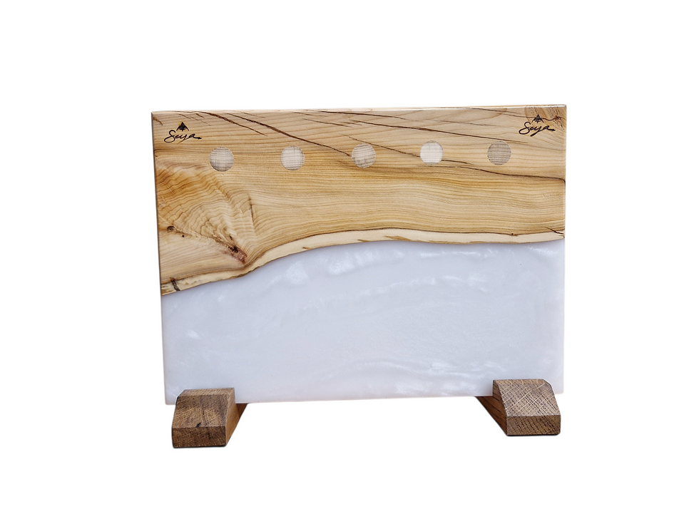 Miniature : Porte couteaux en bois et résine Epoxy