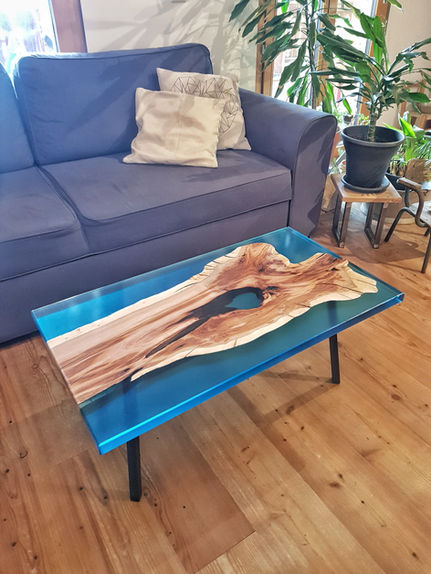 Table bois et résine Epoxy