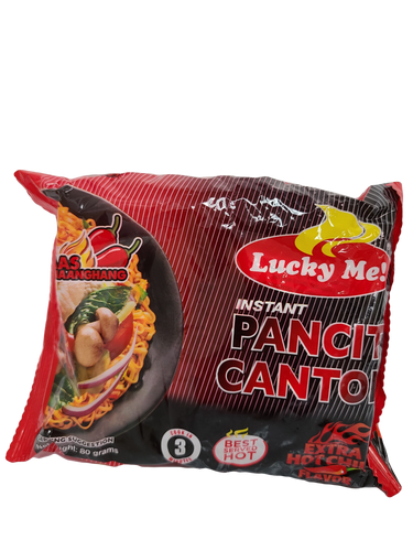 Lucky Me Instant Pancit Canton Extra Hot Chili 80 grams