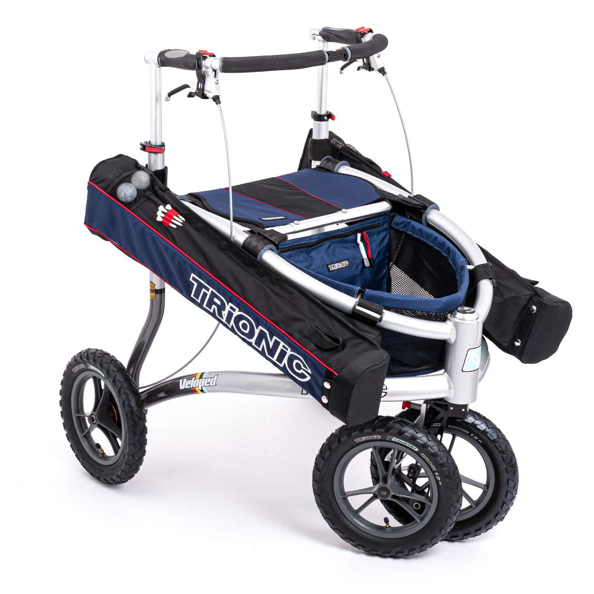 ROLLATOR VELOPED für GOLFER 12 Zoll blau - L - Körpergrösse 185-205 cm