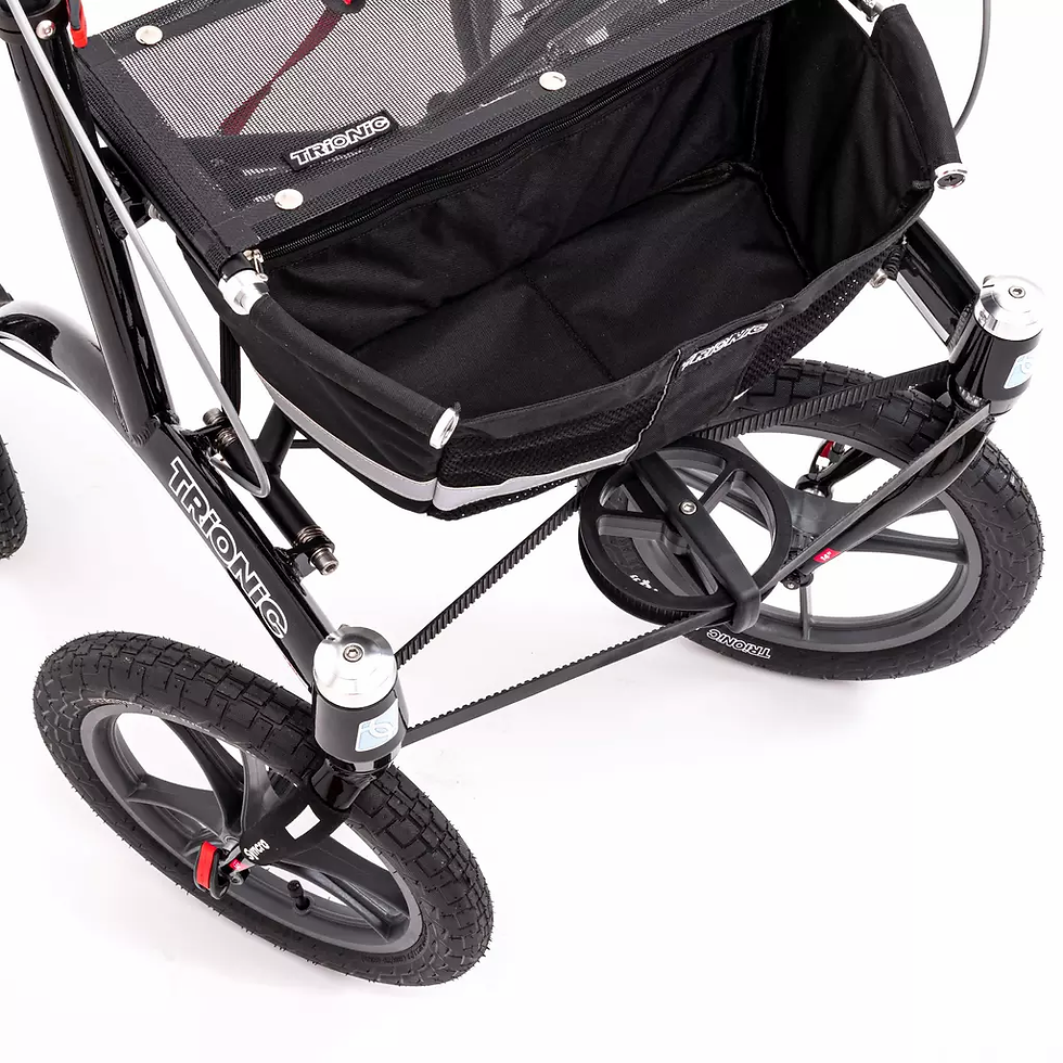 Miniaturbild: ROLLATOR WALKER schwarz 14 Zoll - Körpergrösse 162-200 cm