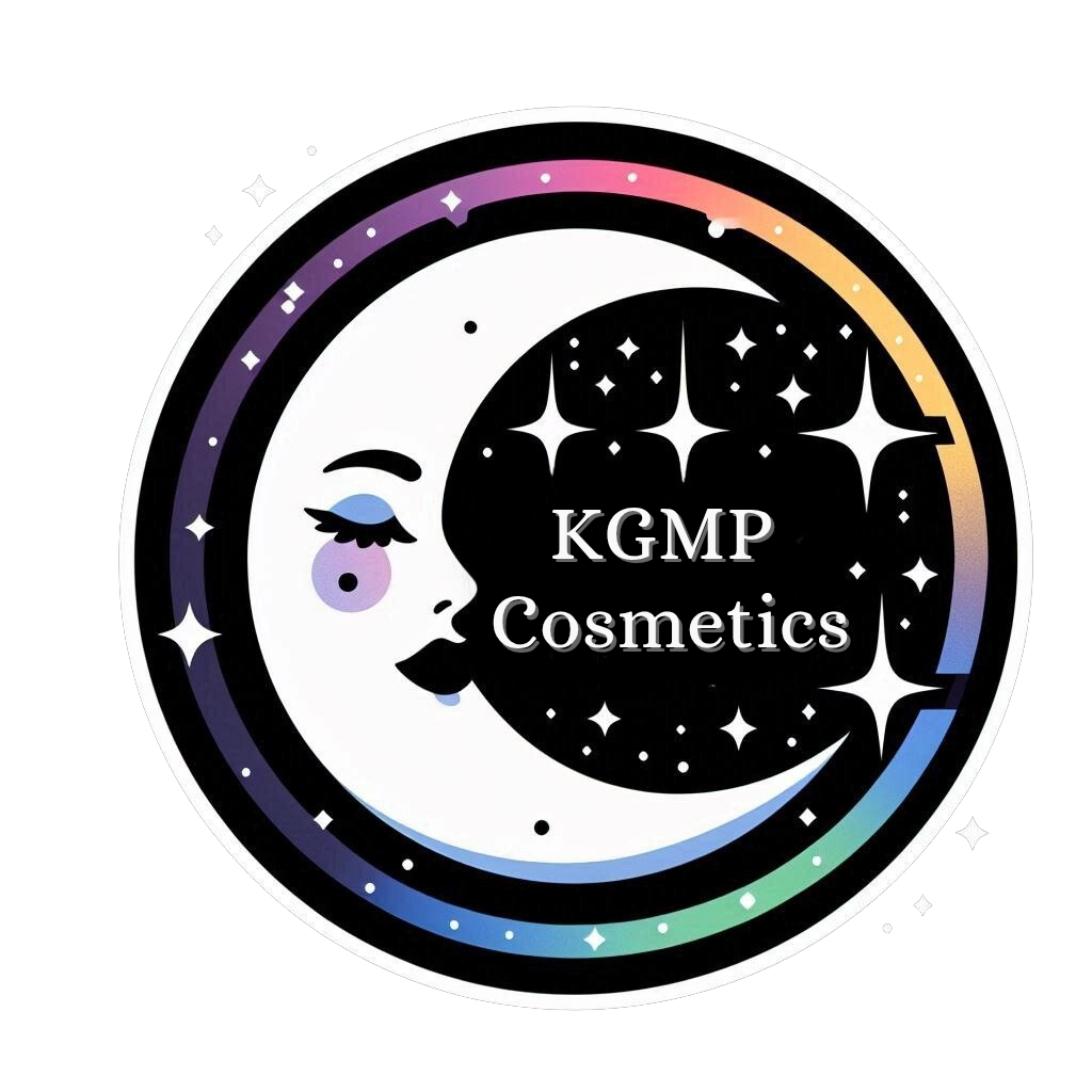 Moon-inspired cosmetics shop logo for KGMP brand identity