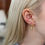 Thumbnail: Pointed End Hoop Style Earrings