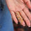 Thumbnail: Chain Ring with Floral Enamel Charm