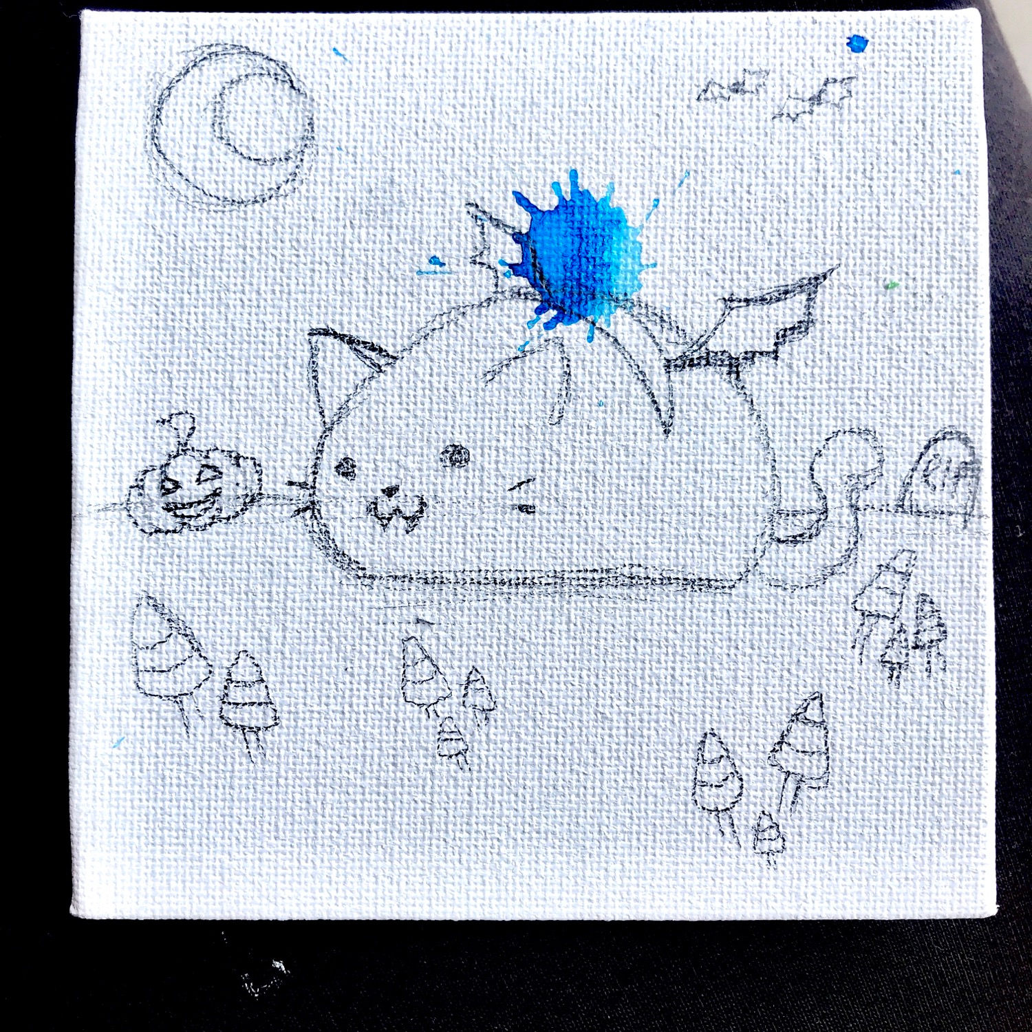 4x4 kitty canvas set of 2