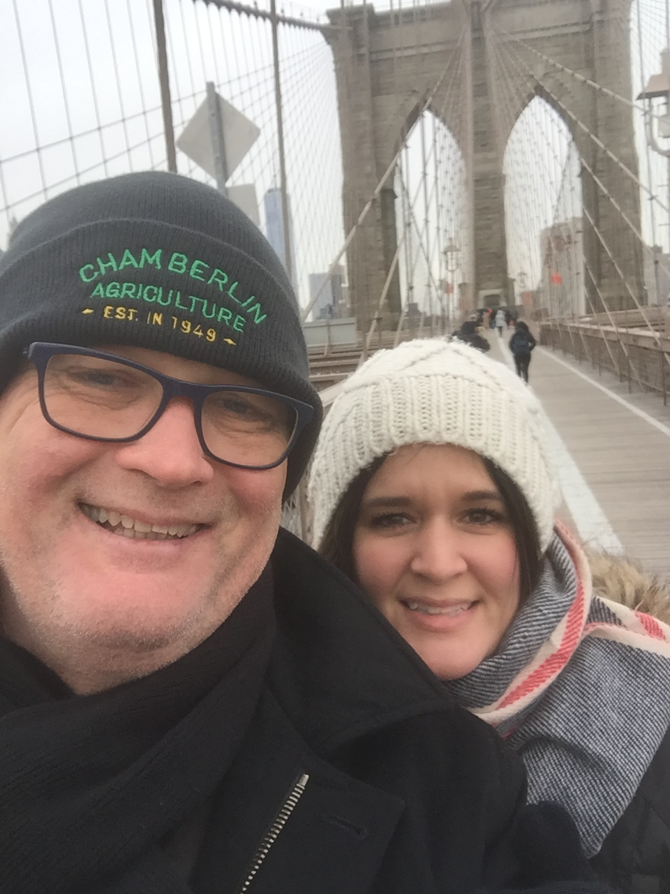 Chamberlin at the Brooklyn Bridge
