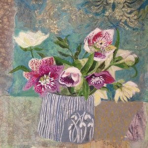 Hellebores - Mixed media
