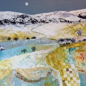 Patchwork Landscape - Acrylic on board