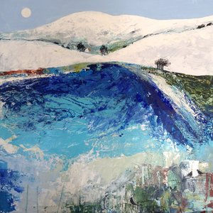 Blue Landscape - Acrylic on people