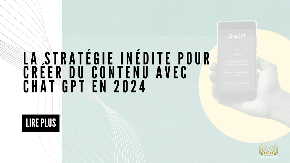 créer du contenu avec Chat GPT