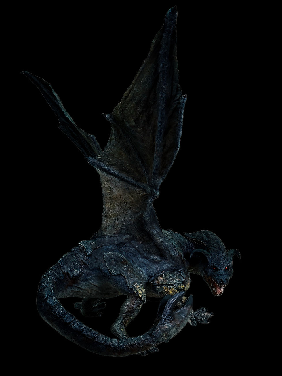 The Dragon of Porthtowan. Sculpture commissioned by Dark Cornwall (artist: Christian Castillo)