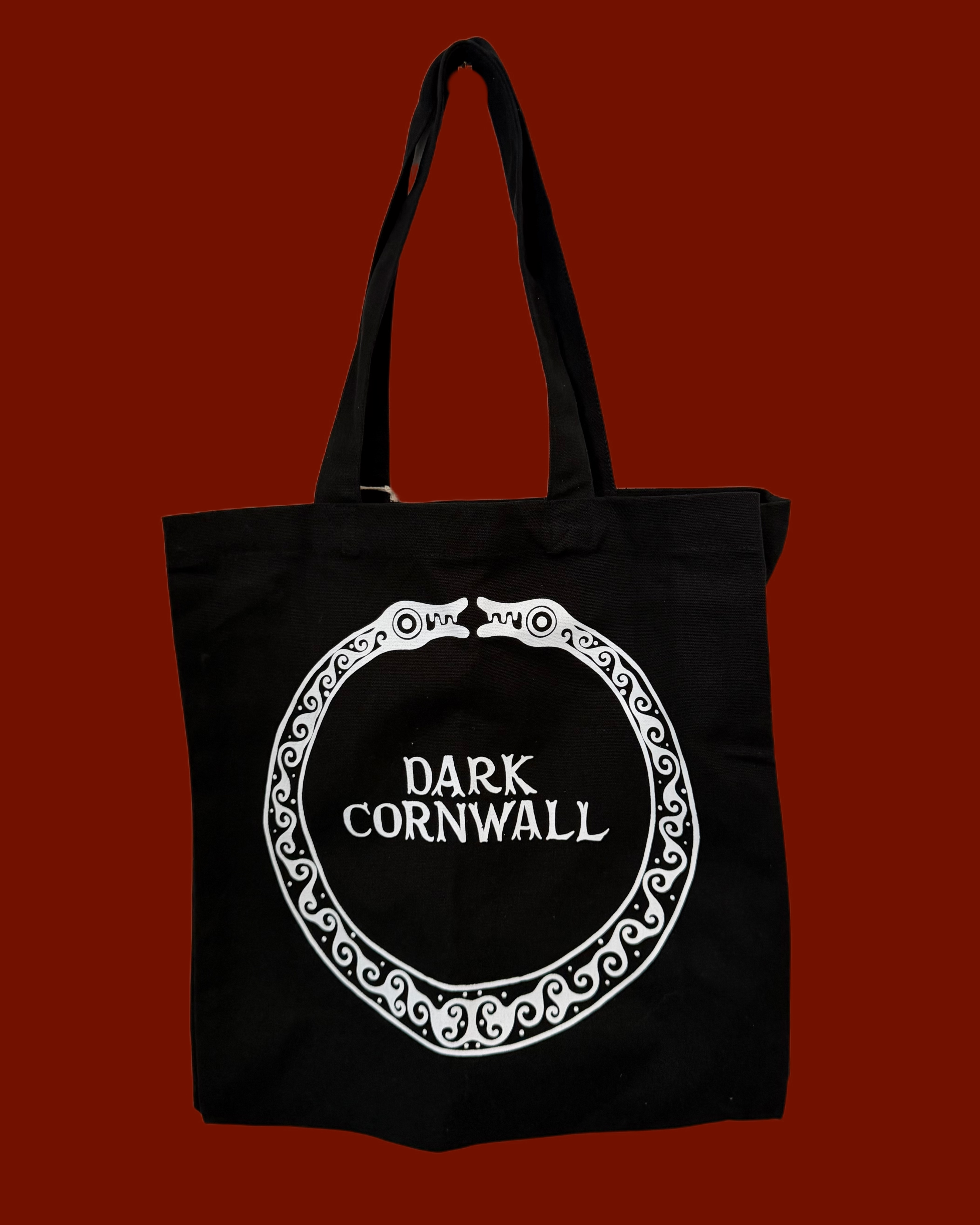 Dark Cornwall Ancient Snakes Shopper Bag (white)
