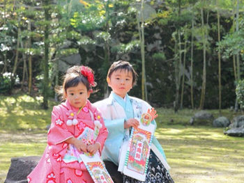 姫路市 W七五三 撮影レポート 兄妹 3歳 女の子 5歳 男の子 出張撮影 神社 安い