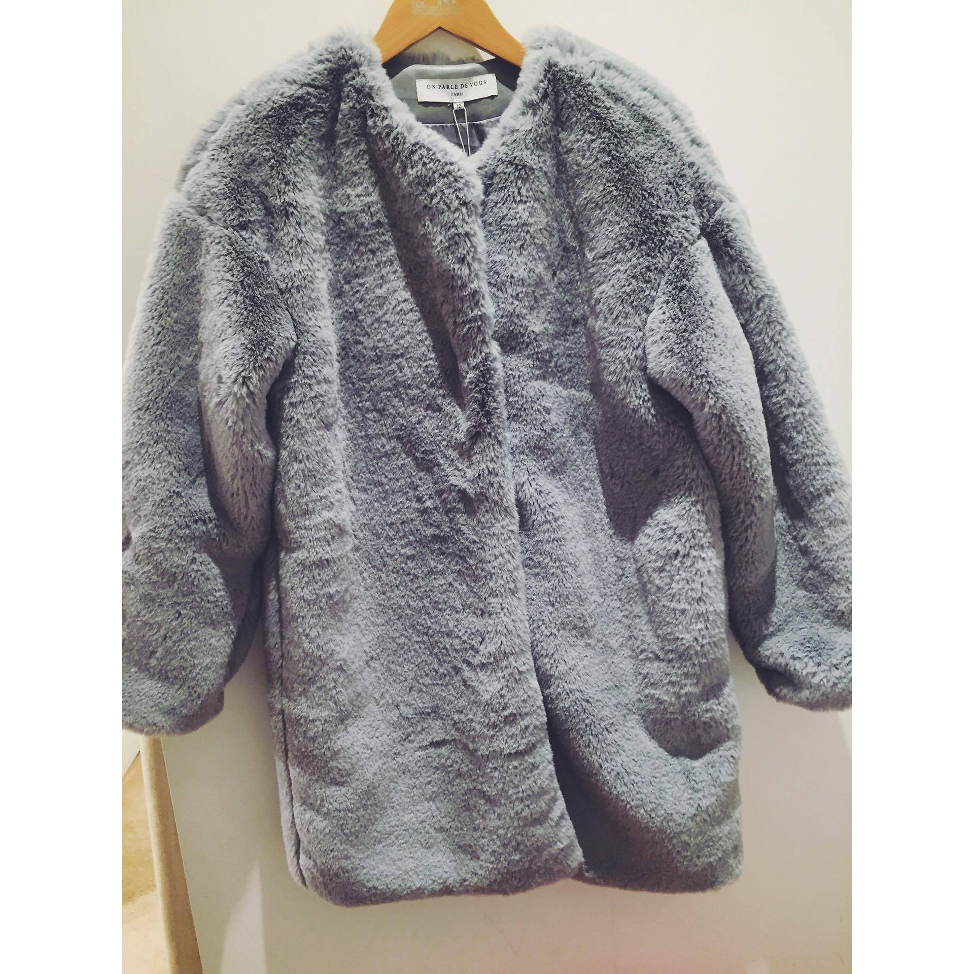 manteau gris clair