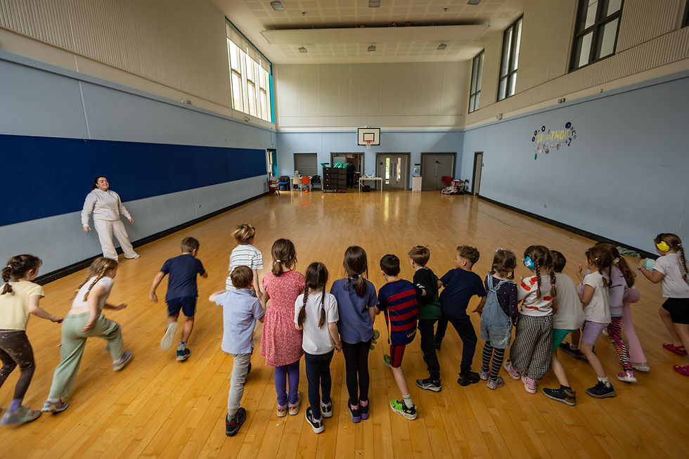 Kids at play in gym