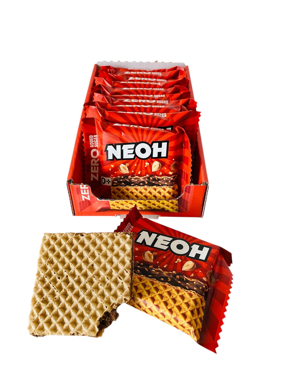 Thumbnail: NEOH hazelnoot chocolade wafeltje zonder suiker