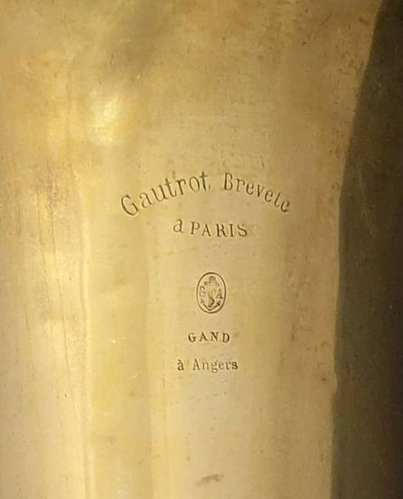 Gautrot 9-Key Ophicleide in Bb bell engraving