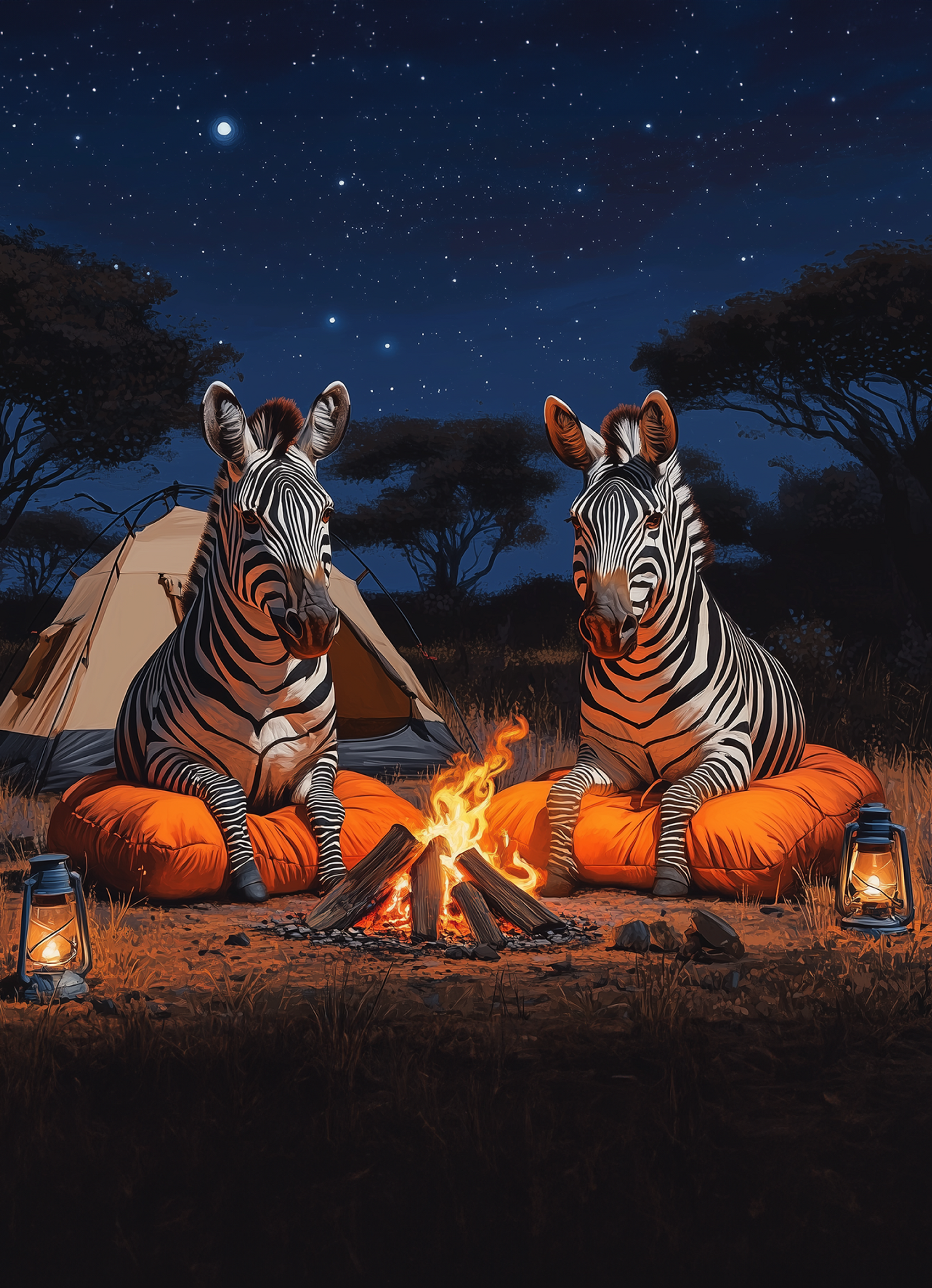 Camping - Zebras