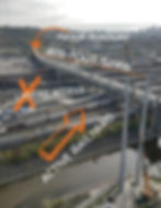 view showing limited access of construction site