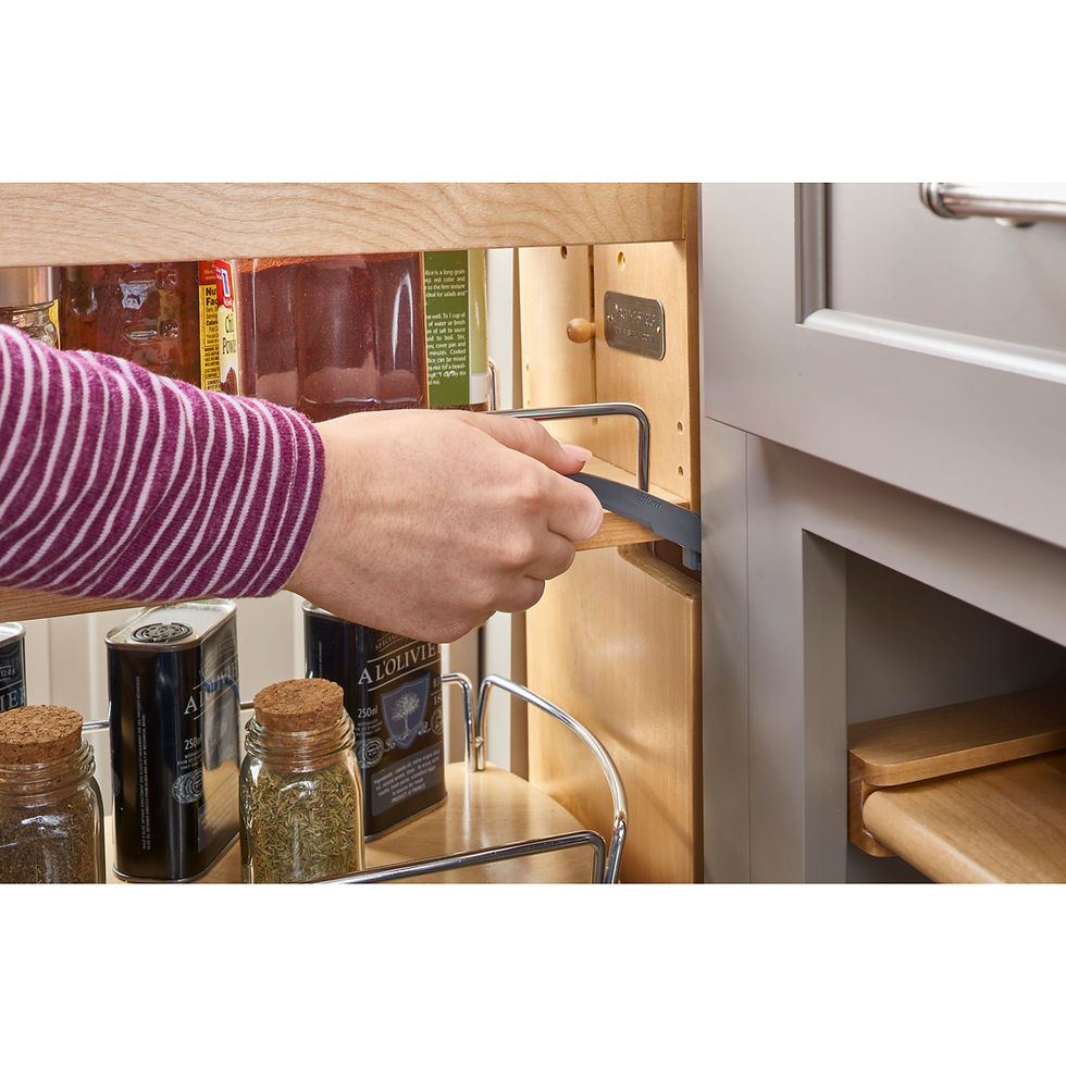 Thumbnail: Wood Base Cabinet Pull Out Organizer w/Soft Close
