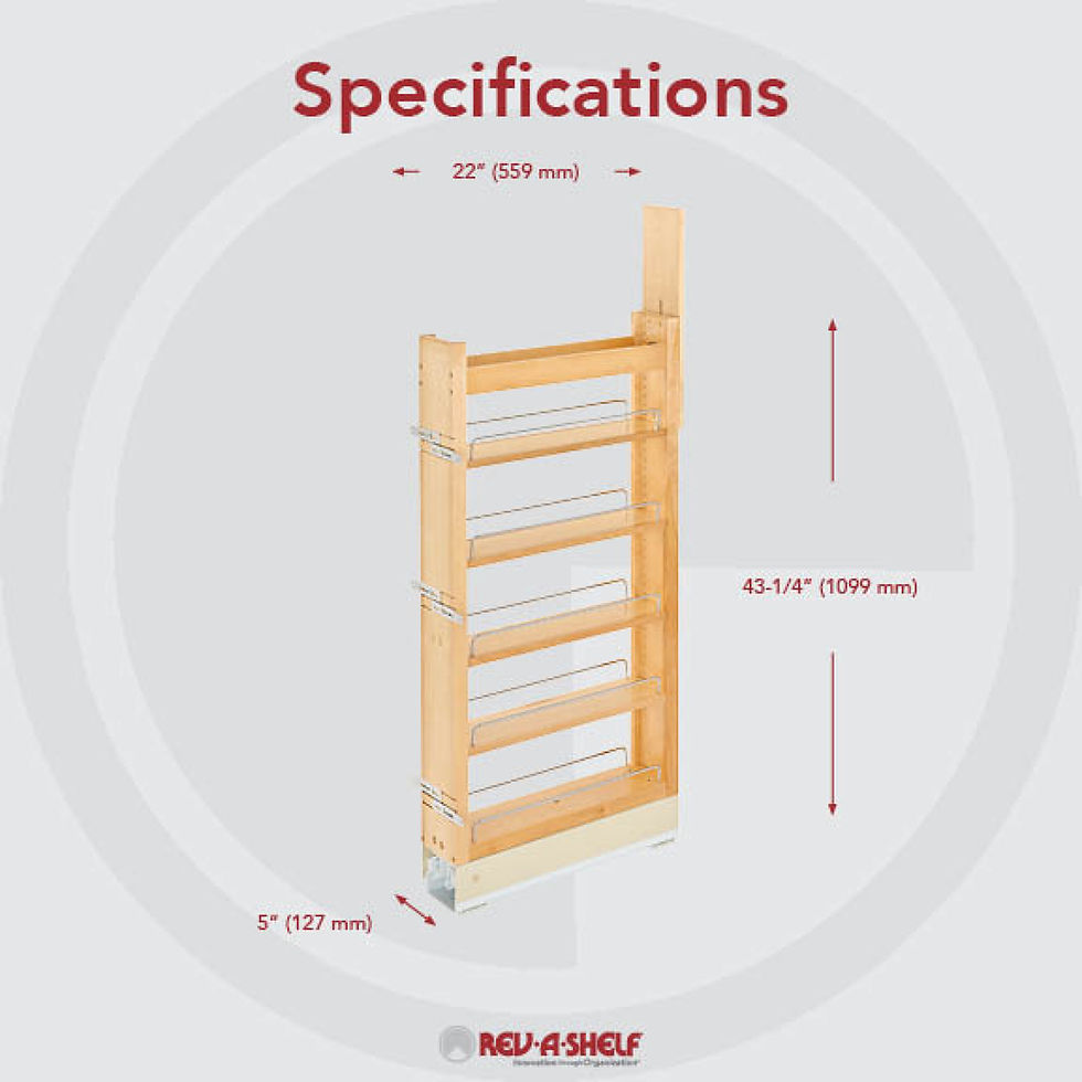 Thumbnail: Wood Tall Cabinet Pull Out Pantry Organizer w/Soft Close
