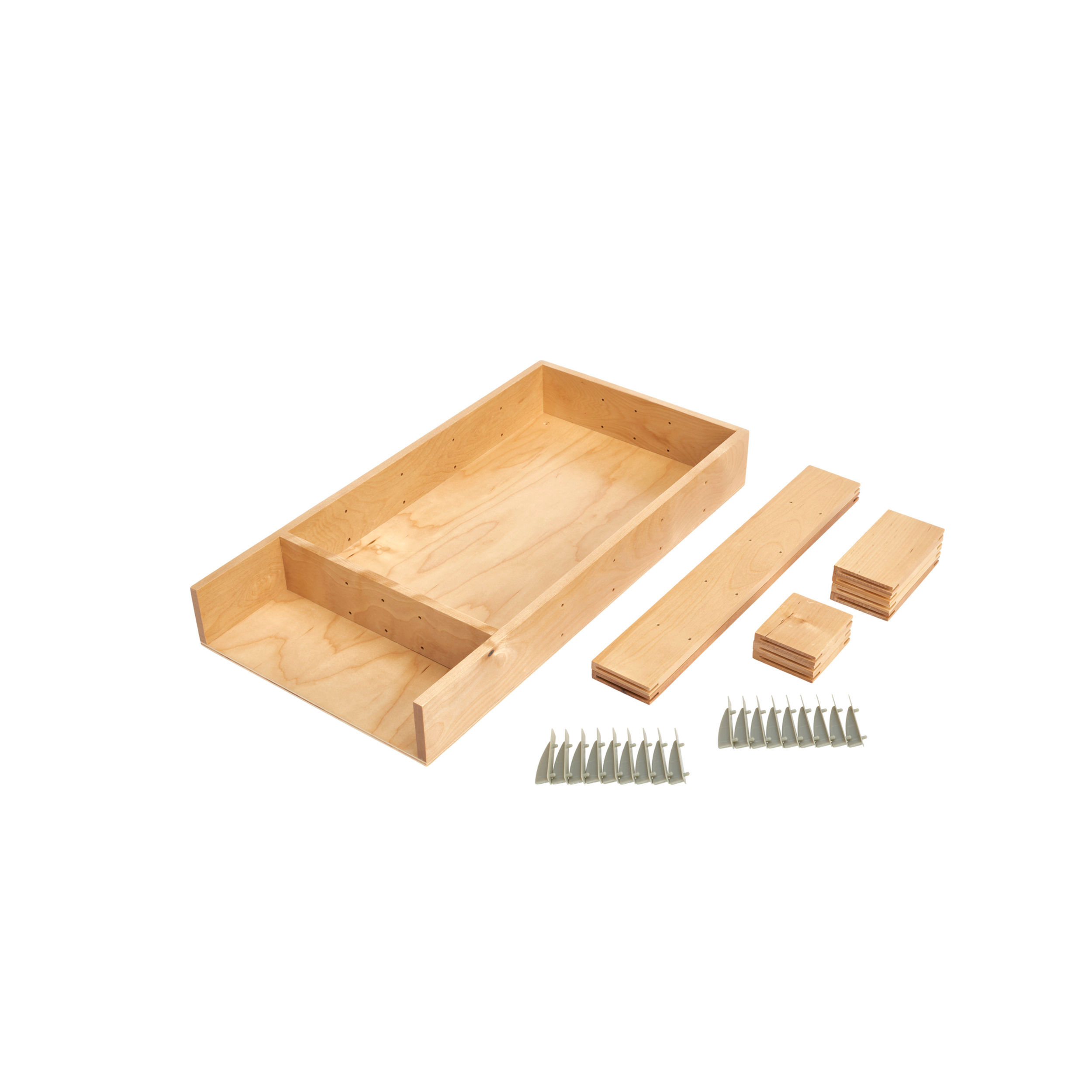 Natural Wood Kidney Lazy Susan for Corner Base Cabinets w/Swivel Bearing