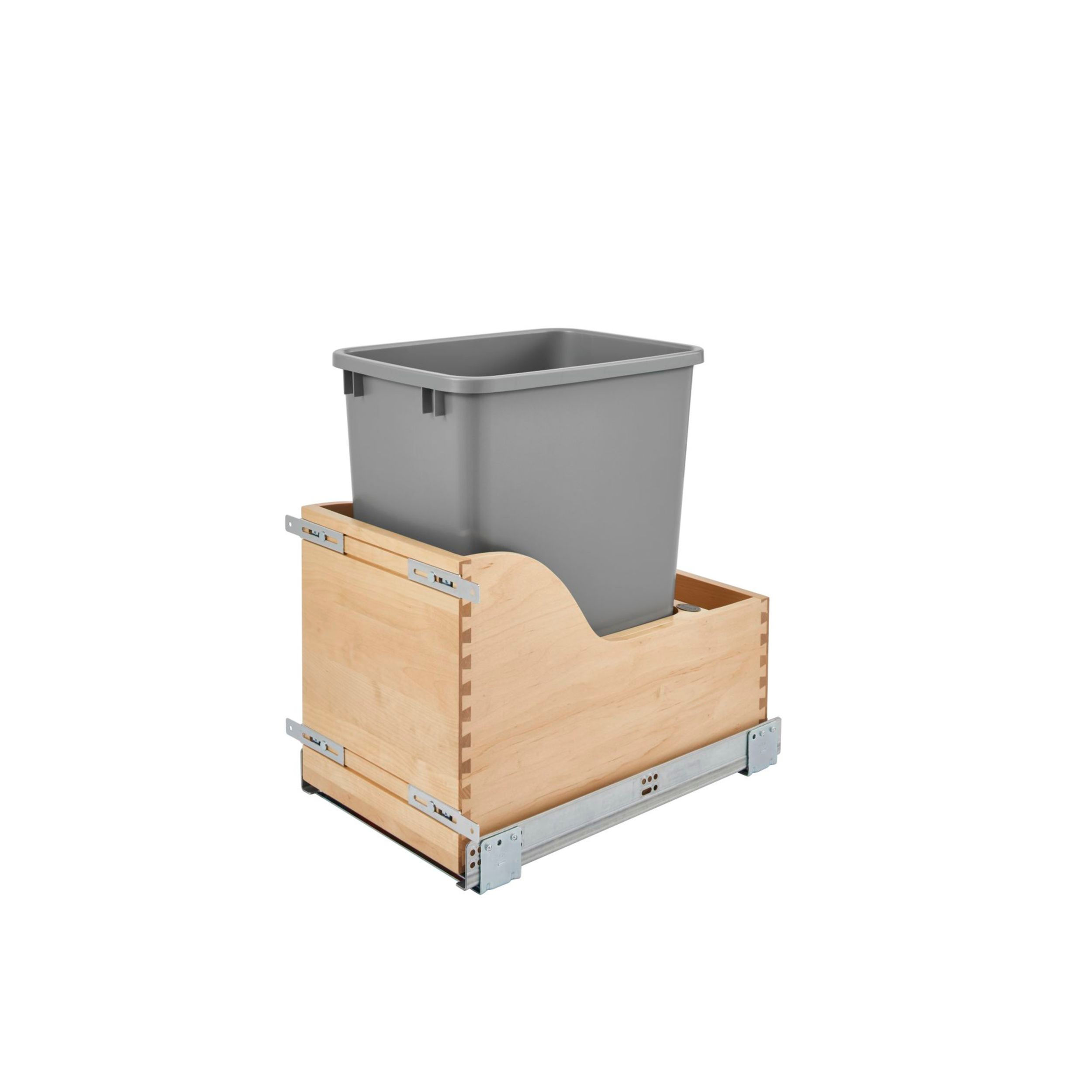 Wood Pull Out Trash/Waste Container w/Soft Close and Servo Drive System