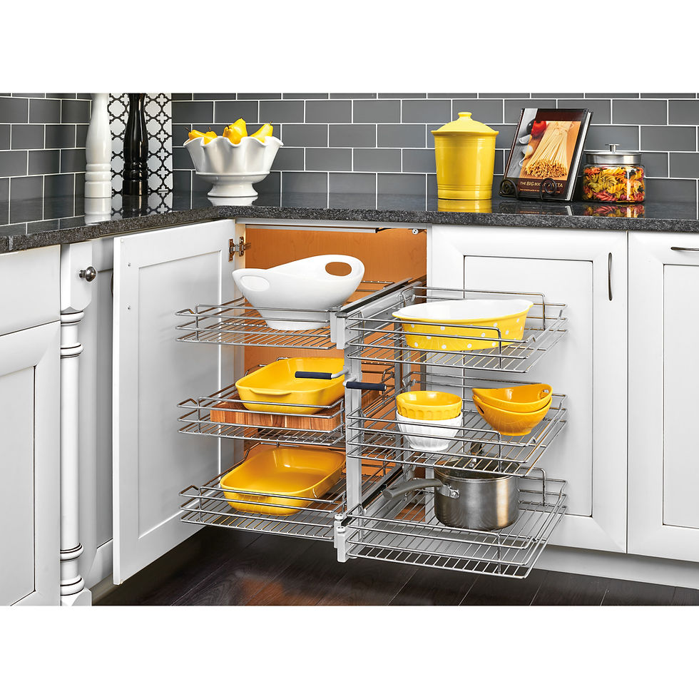 Thumbnail: Single Tier Bottom Mount Pull Out Steel Wire Organizer