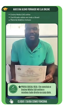 • Ensino Médio EAD • Certificado válido em todo de Brasil • Material didático incluso (Víd