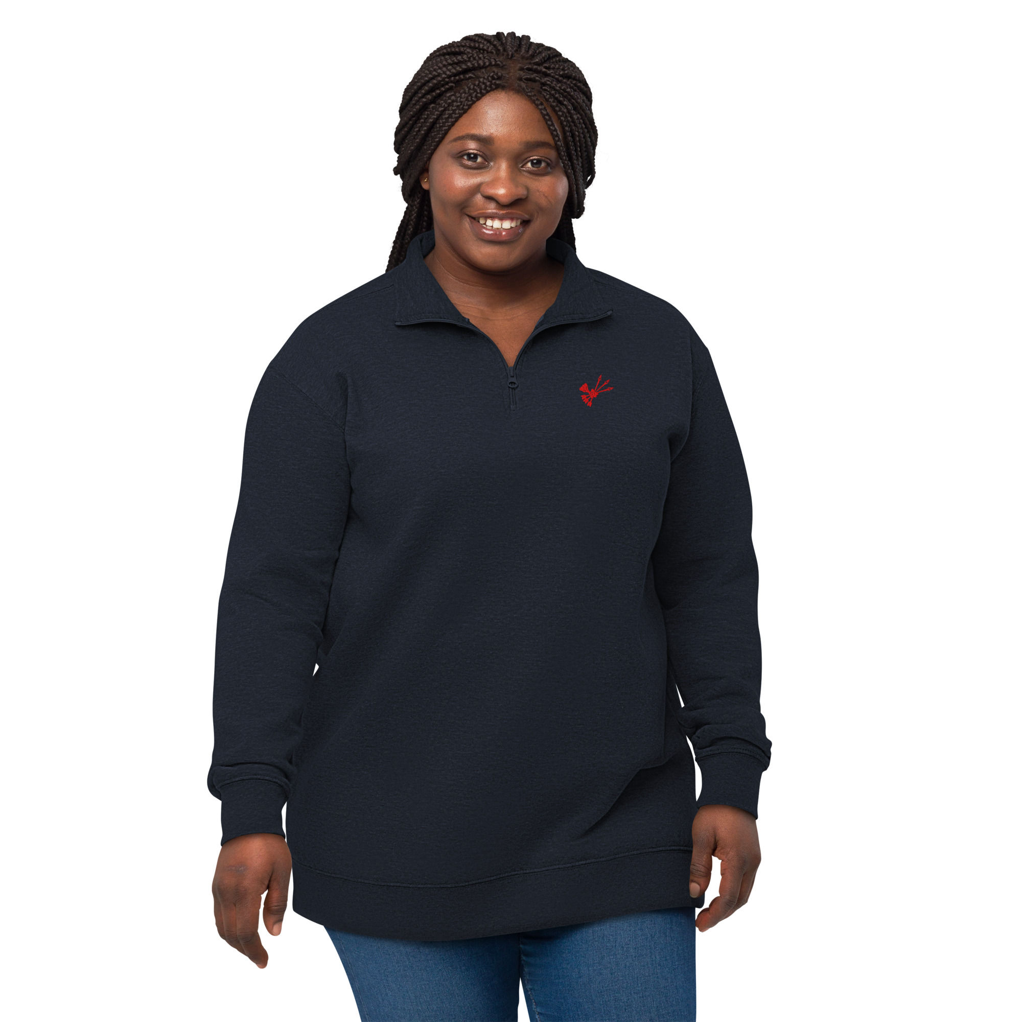 Fleece Pullover NAVY RED