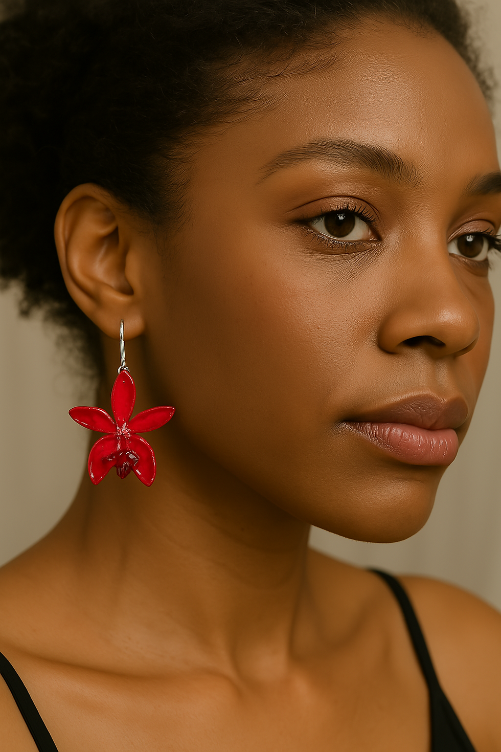 Thumbnail: Medium Red Tiger Cattleya Orchid in Resin