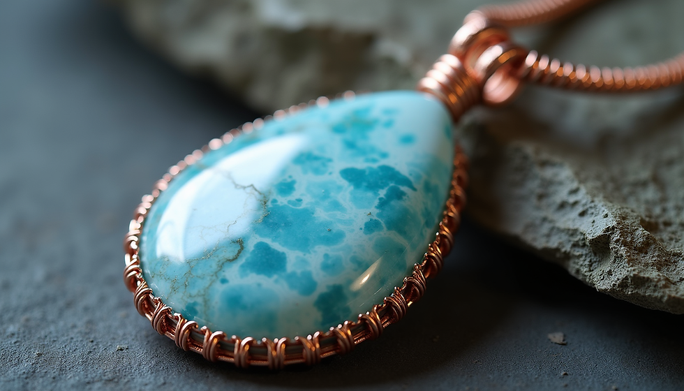 The Beauty of Larimar: Celebrating Artisan Craftsmanship and Unique Elegance in Wire Wrapping