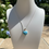 Thumbnail: Heart 925 Larimar Pendant on a 925 Sterling Silver 20" Heishi Chain
