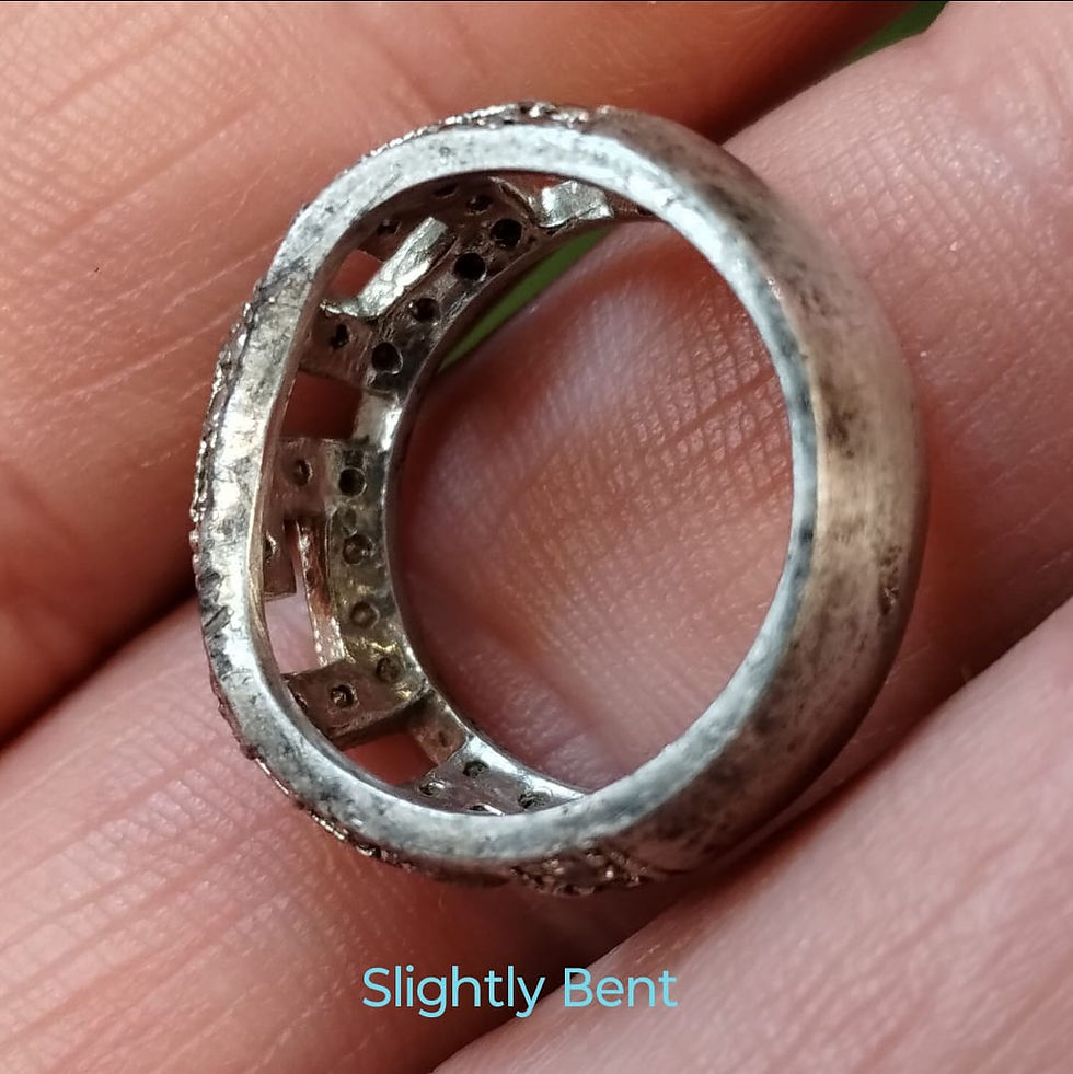 Thumbnail: Size 5 Greek Key Design Ring, 925 Silver