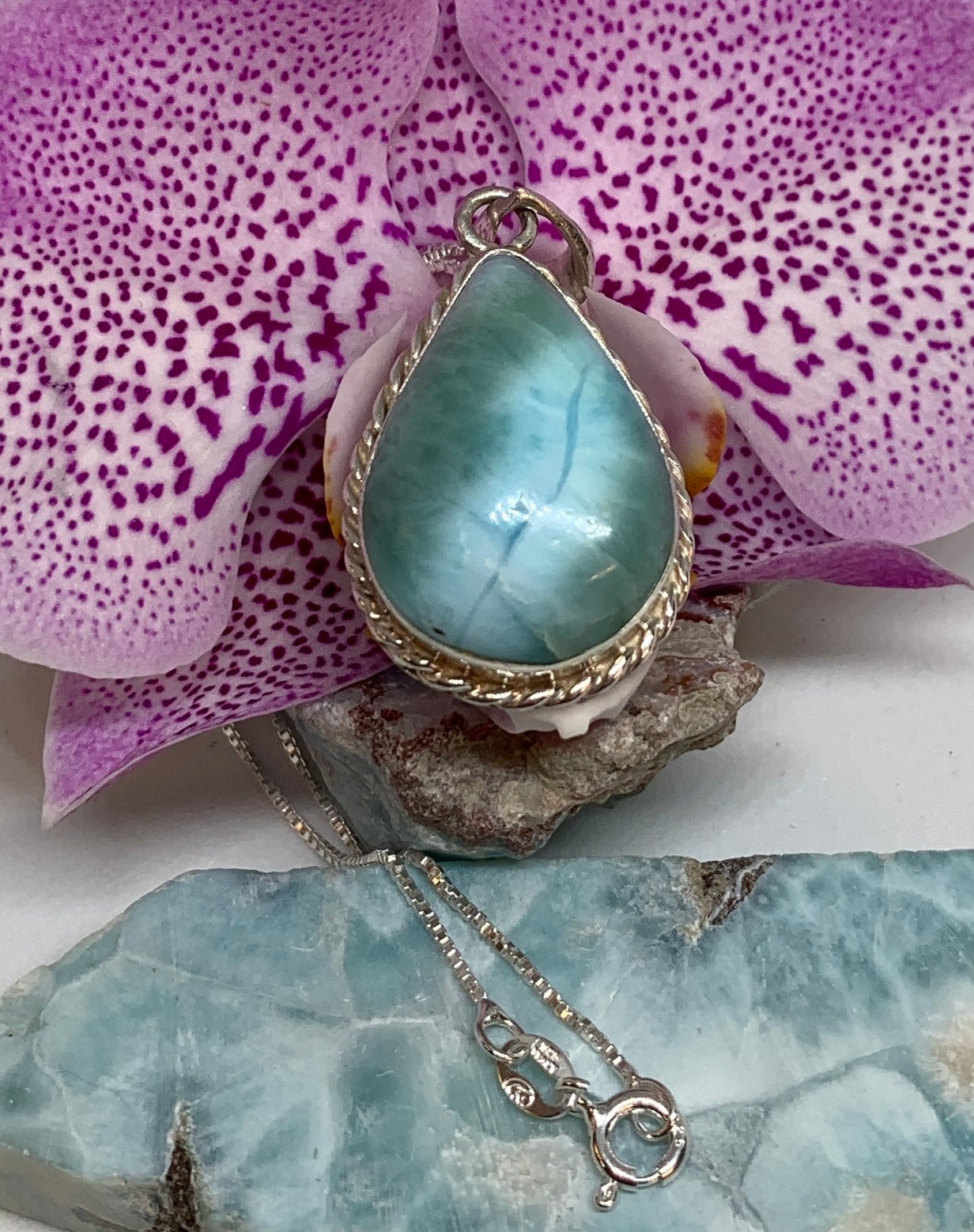 Larimar Pendant Necklace