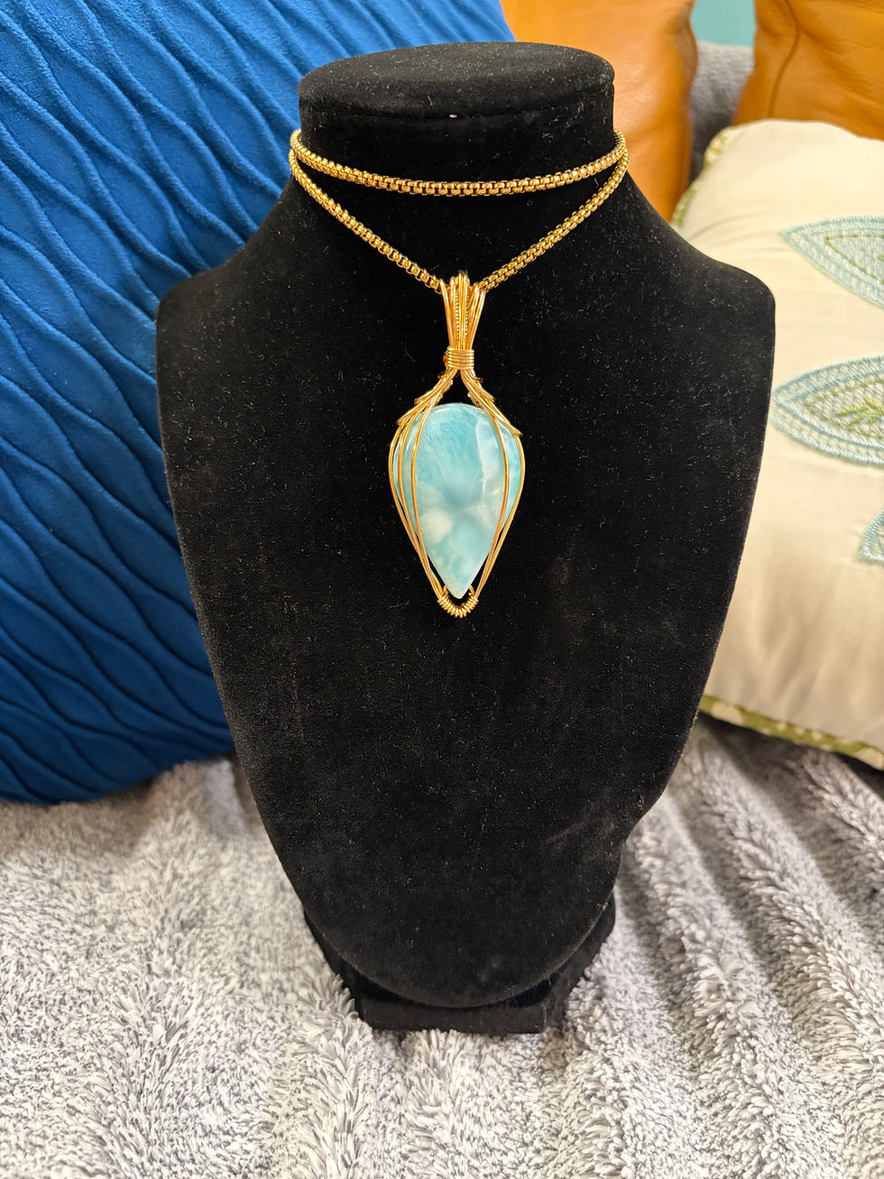 Thumbnail: Sea of Light Teardrop Pendant