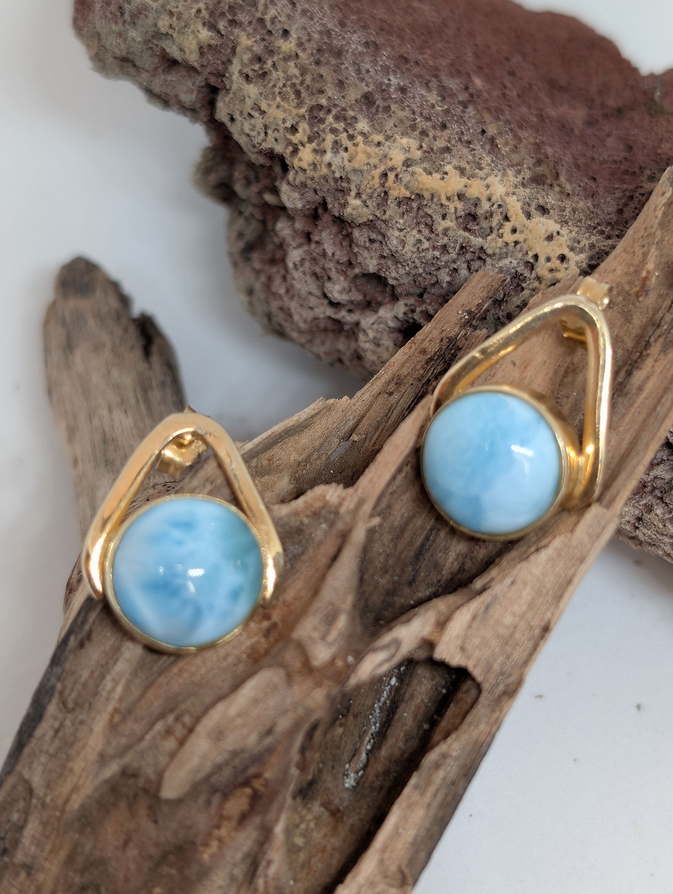 High Quality Larimar  Earings