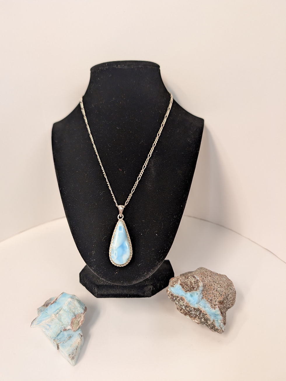 Larimar Pendant with Necklace