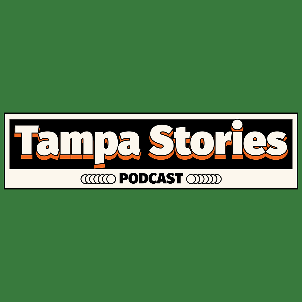 Official logo of the Tampa Stories Podcast - a podcast highlighting Tampa locals driving the city forward.