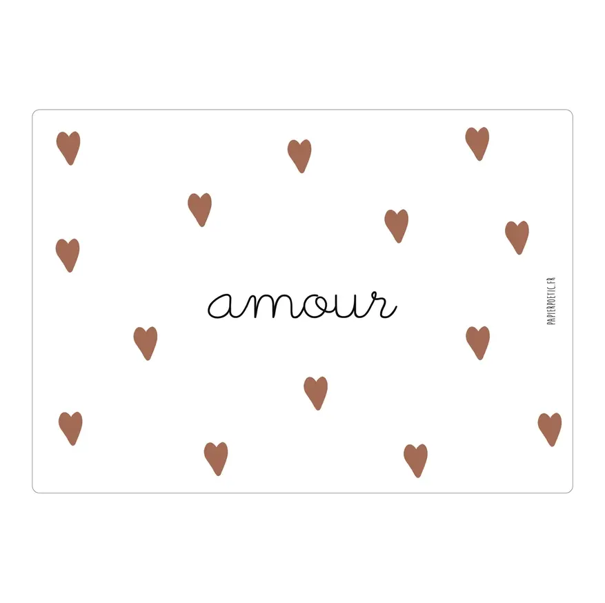 Carte décorative amour et coeurs